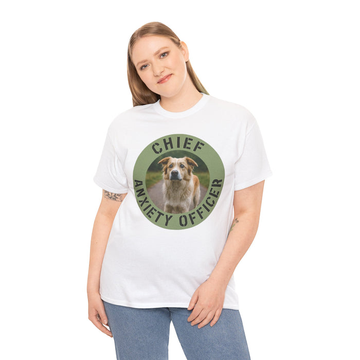 Chief Anxiety Officer T-Shirt — Funny Dog Graphic Tee for Dog Lovers