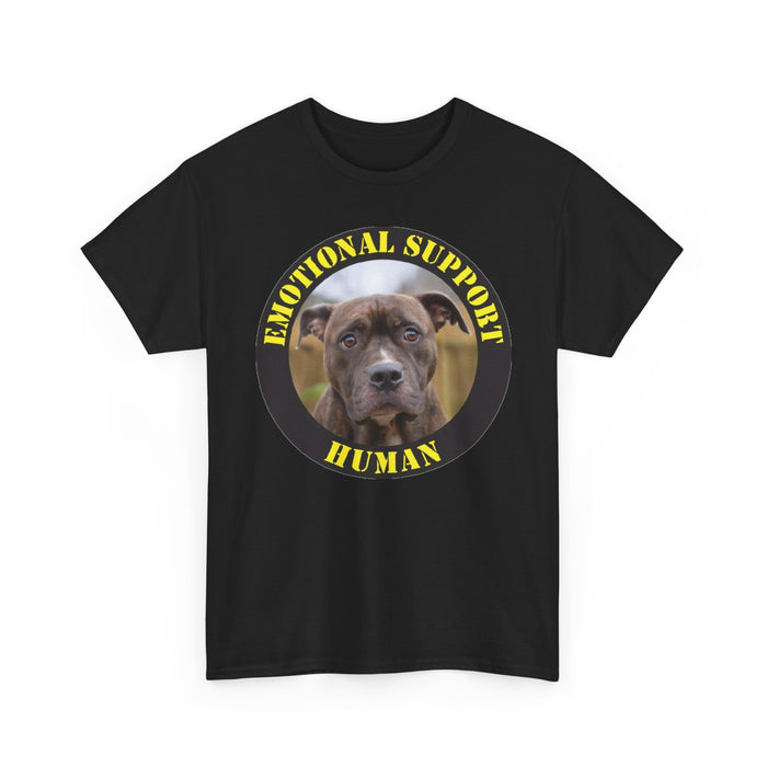 Pit bull Emotional Support Human T-Shirt – Cute Dog Photo Tee