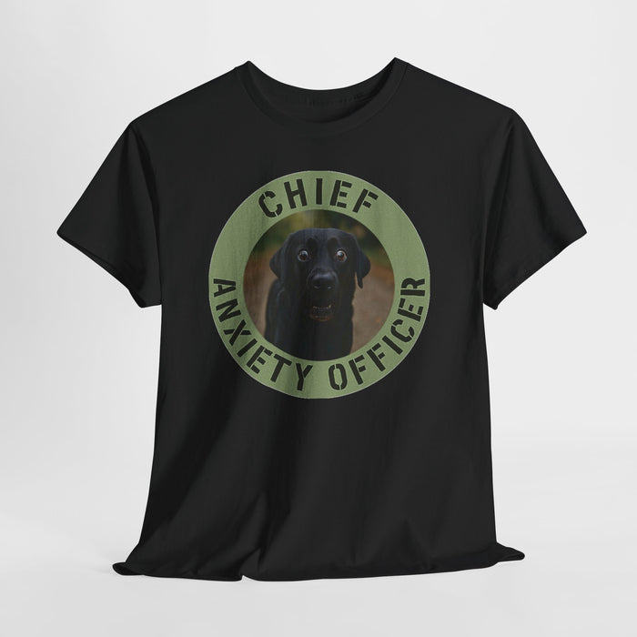 Chief Anxiety Officer T-Shirt — Funny Dog Graphic Tee for Pet Lovers