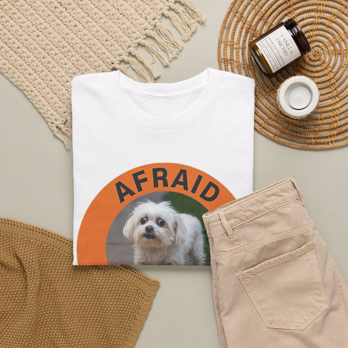 Afraid But Trying Tee — Cute Nervous Dog Graphic T-Shirt