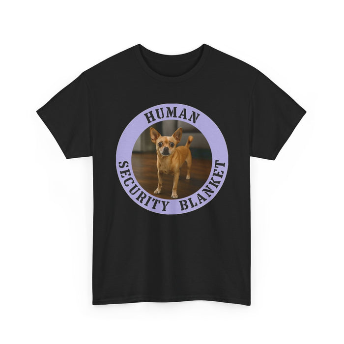 Dog Lover Tee — "Human Security Blanket" Funny Rescue Pup Shirt