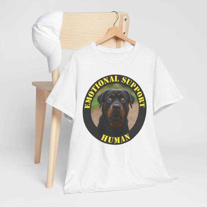 Emotional Support Human T-Shirt — Rottweiler Pet Therapy Tee