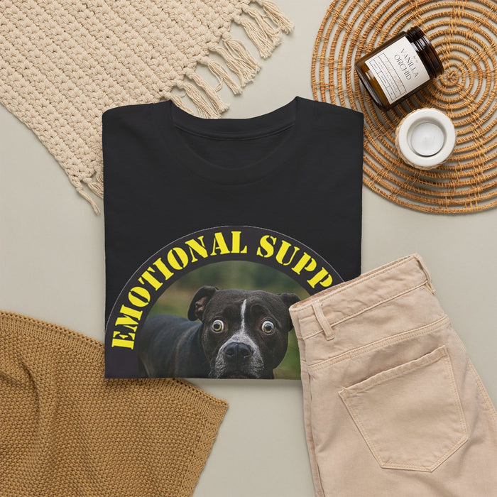 Emotional Support Human T-Shirt — Funny Dog Photo Tee for Pet Lovers