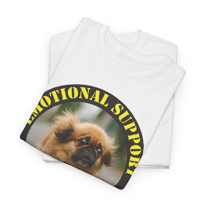 Emotional Support Human T‑Shirt — Cute Pekingese Dog Graphic Tee