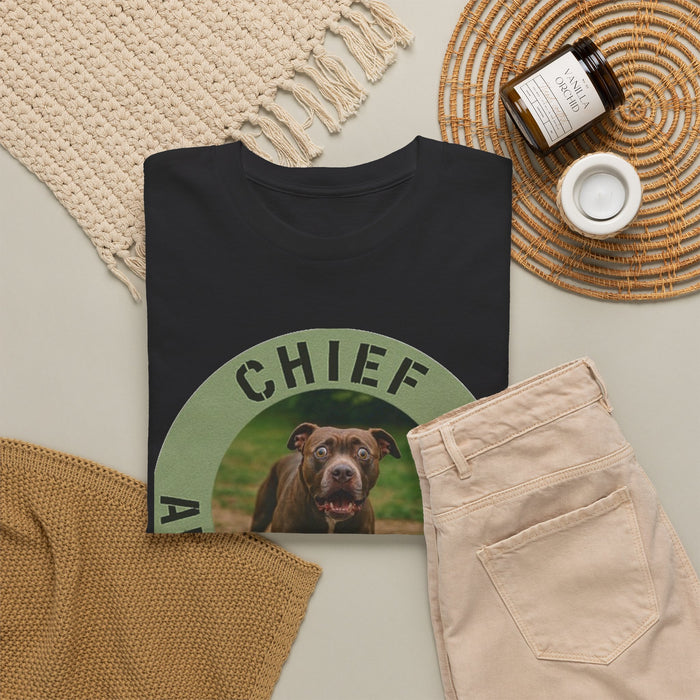 Dog Lover T-Shirt — "Chief Anxiety Officer" Graphic Tee with Funny Pup Design