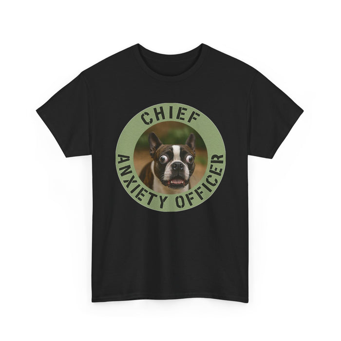 Chief Anxiety Officer Dog T-Shirt – Funny Pet Anxiety Tee