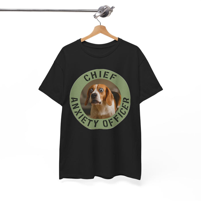 Chief Anxiety Officer T-Shirt — Cute Beagle Dog Graphic Tee