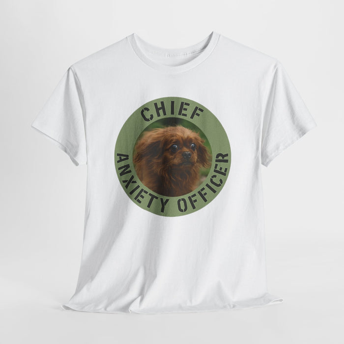 T-Shirt — "Chief Anxiety Officer" Cute Pekingese Dog Graphic Tee