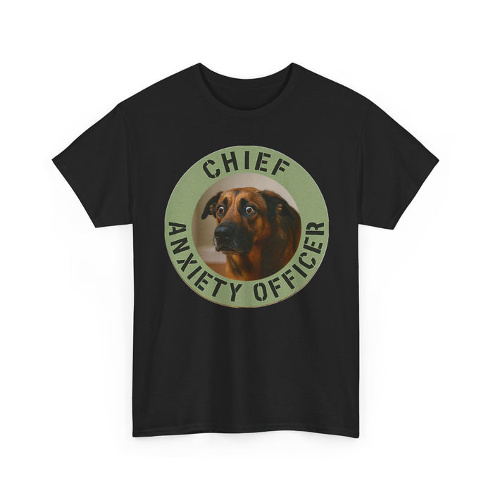 Chief Anxiety Officer Tee — Funny Dog Graphic T-Shirt