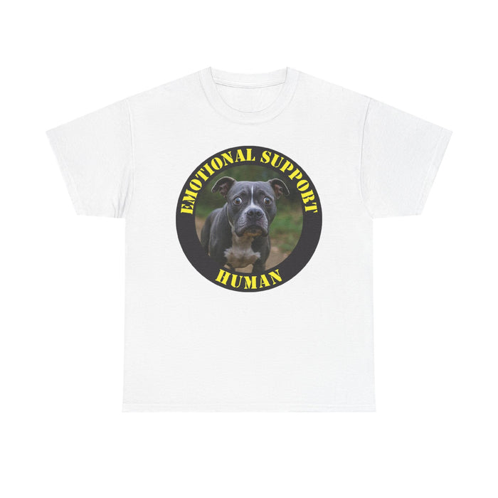 Emotional Support Human Tee — Funny Dog Photo T-Shirt