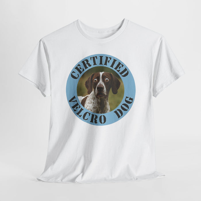 Pointer Certified Velcro Dog T‑Shirt – Funny Dog Owner Tee