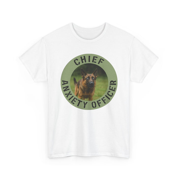 T-Shirt — "Chief Anxiety Officer" Dog Graphic Tee