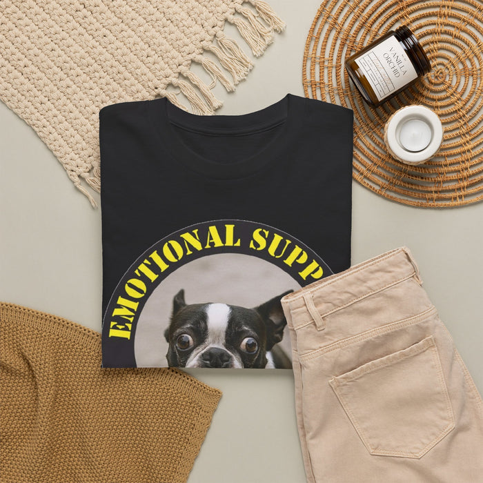 Emotional Support Human Tee — Funny Boston Terrier Pet Lover Shirt