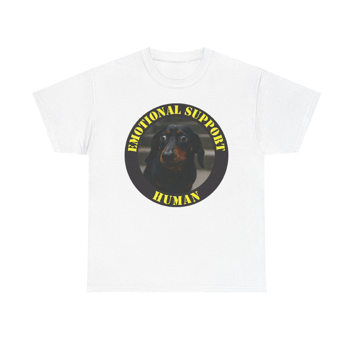 Emotional Support Human T-Shirt — Funny Dog Support Tee for Pet Lovers
