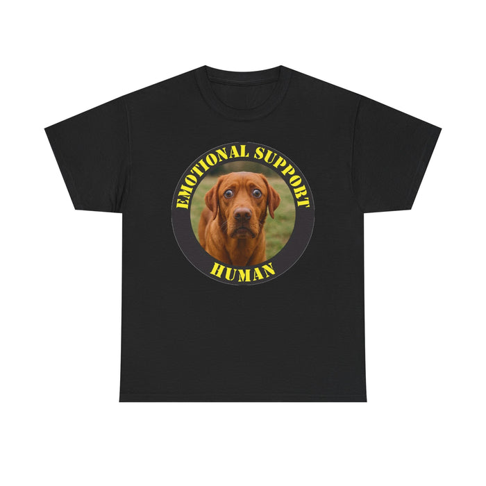 Emotional Support Human Tee – Funny Dog Photo Graphic T-Shirt