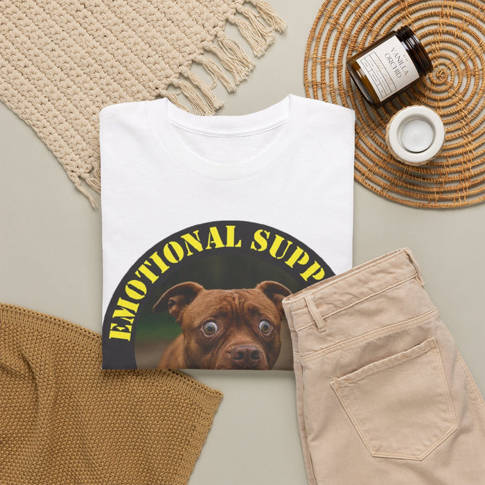 Emotional Support Human T-Shirt — Cute Dog Badge Tee