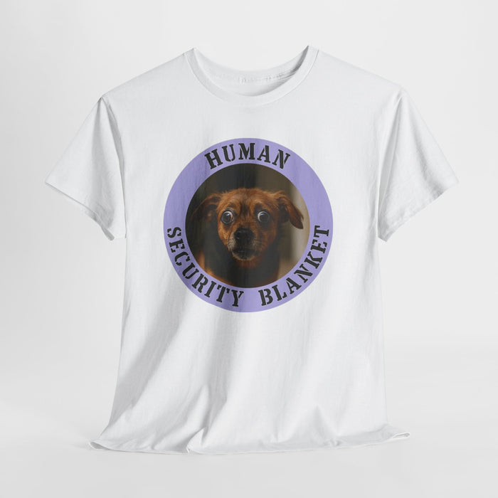Human Security Blanket Tee — Cute Dog Graphic T-Shirt