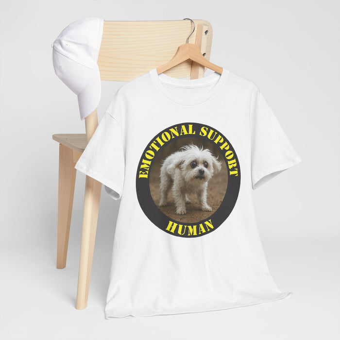 Emotional Support Human T-Shirt — Cute Dog Badge Tee for Pet Lovers