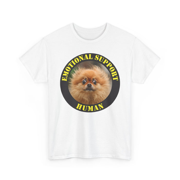 Emotional Support Human T-Shirt — Cute Pomeranian Therapy Tee