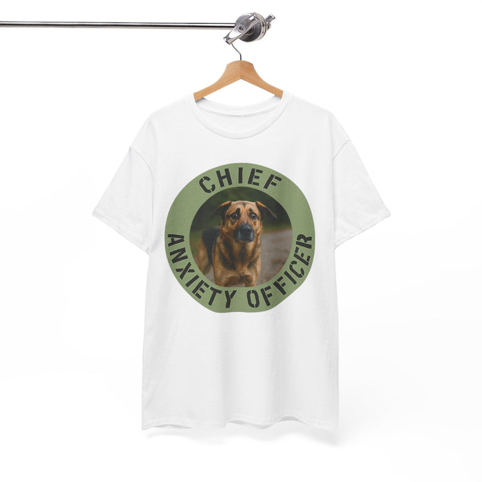 Chief Anxiety Officer Tee — Funny Dog Graphic T‑Shirt