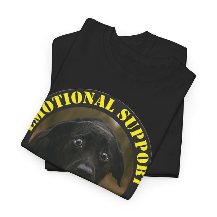 Emotional Support Human T-Shirt — Cute Black Lab Pet Lover Tee