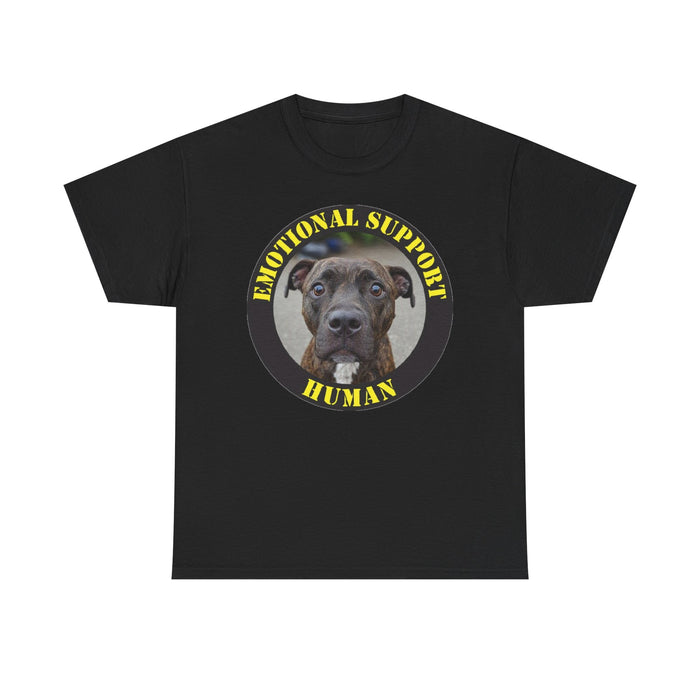 Pit bull Emotional Support Human T-Shirt — Dog Photo Graphic Tee for Pet Lovers