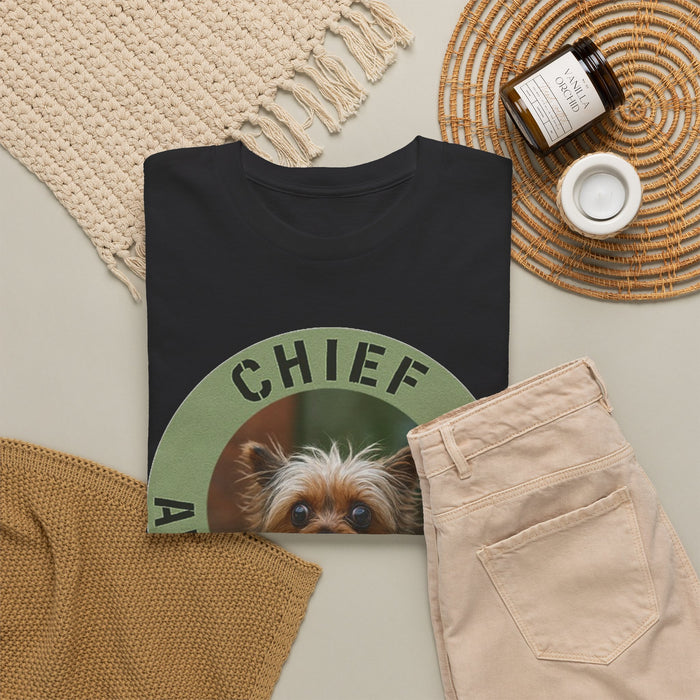 T-Shirt — Chief Anxiety Officer Funny Dog Tee (Yorkie)