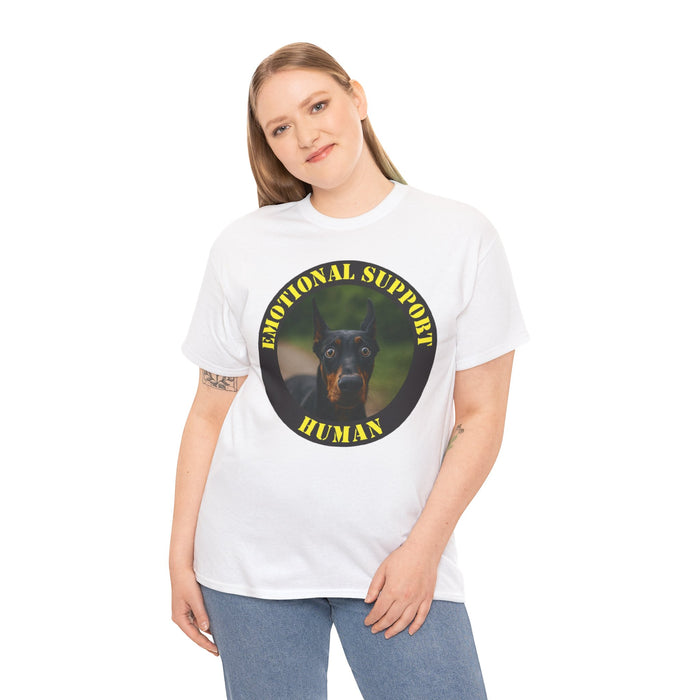Emotional Support Human T-Shirt – Doberman Pet Lover Tee