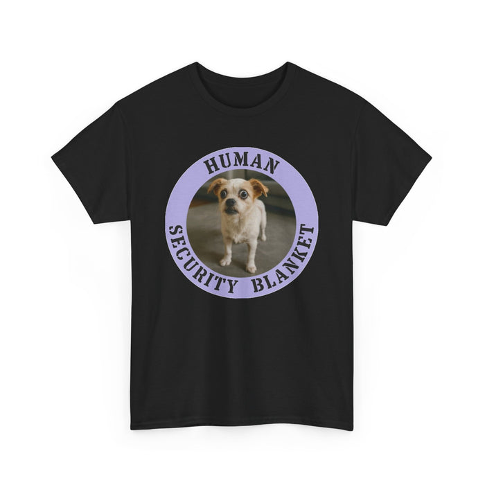 Human Security Blanket T-Shirt — Cute Dog Graphic Tee