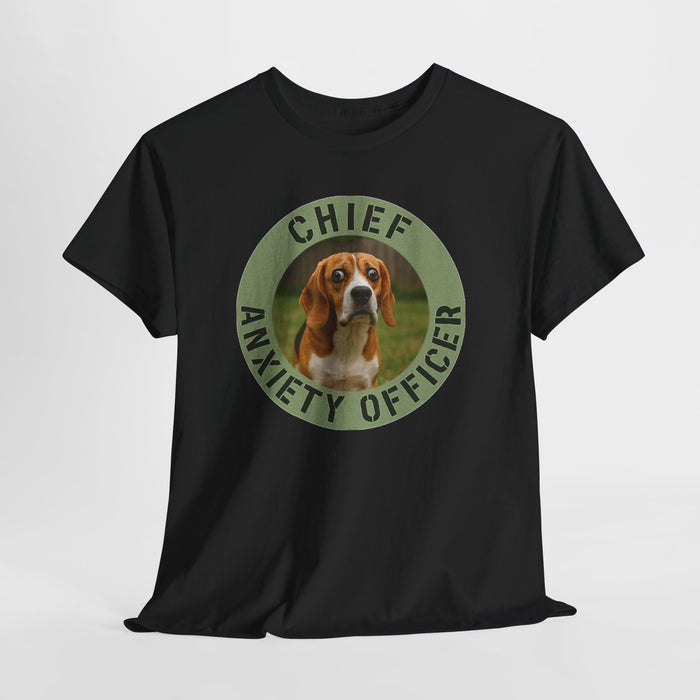 Chief Anxiety Officer Beagle T-Shirt — Funny Dog Lover Tee