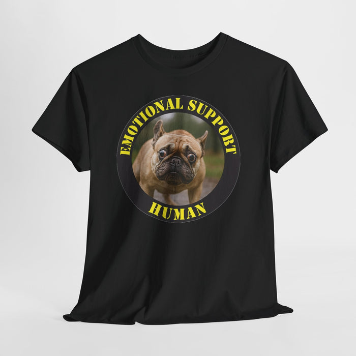 Emotional Support Human Tee — Cute Pug Graphic Dog Lover Shirt