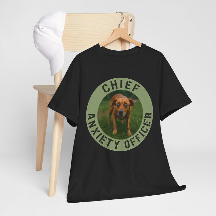 Chief Anxiety Officer T-Shirt — Funny Dog Graphic Tee for Pet Lovers