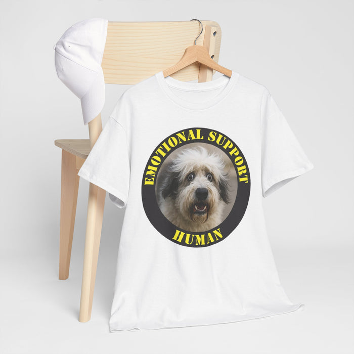 Emotional Support Human T‑Shirt — Cute Therapy Dog Graphic Tee