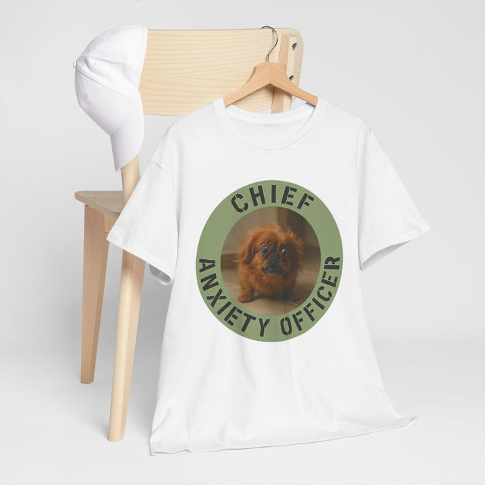 Chief Anxiety Officer T-Shirt — Cute Pekingese Dog Graphic Tee