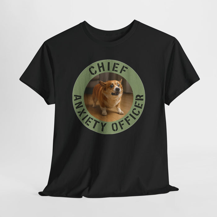 Chief Anxiety Officer T-Shirt – Funny Corgi Anxiety Tee