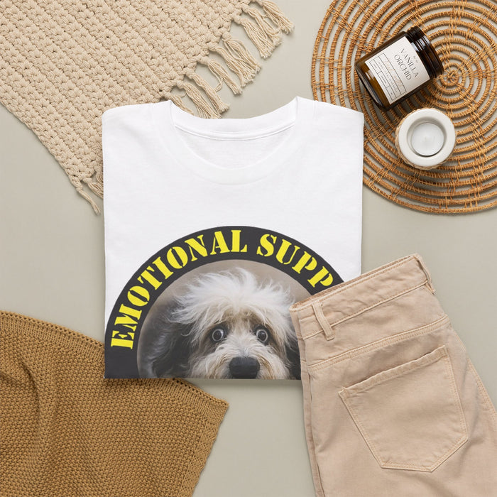 Emotional Support Human T‑Shirt — Cute Therapy Dog Graphic Tee