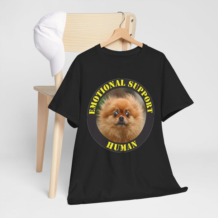 Emotional Support Human T-Shirt — Cute Pomeranian Therapy Tee