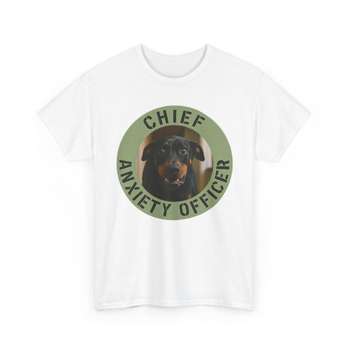 Chief Anxiety Officer T‑Shirt — Funny Dog Graphic Tee