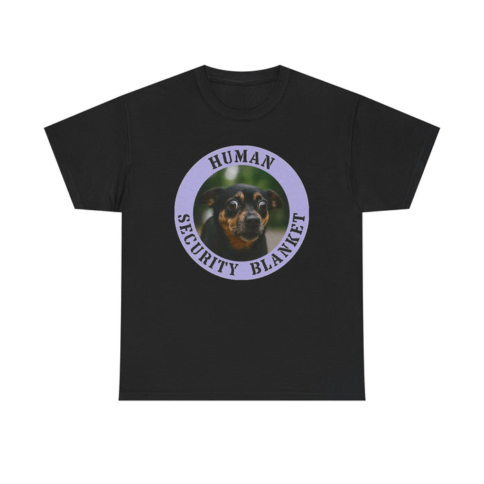 Human Security Blanket T-Shirt — Cute Dog Graphic Tee for Dog Lovers