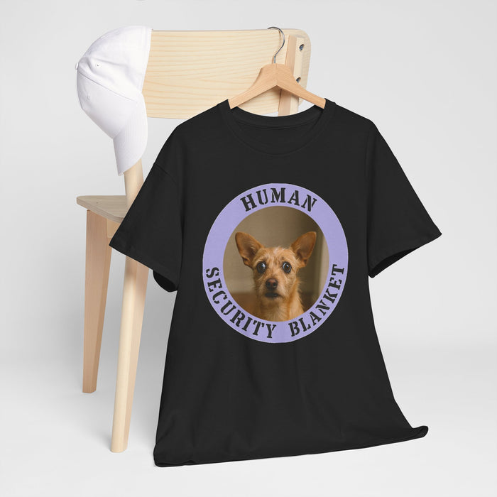 Dog Photo Tee — "Human Security Blanket" Cute Chihuahua Graphic T‑Shirt