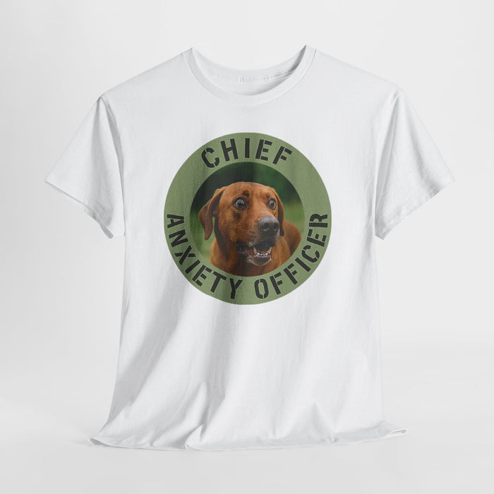 Chief Anxiety Officer Dog T‑Shirt — Funny Pet Lover Tee