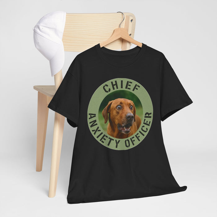 Chief Anxiety Officer Dog T‑Shirt — Funny Pet Lover Tee