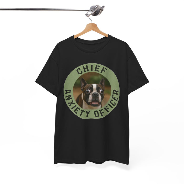 Chief Anxiety Officer Dog T-Shirt – Funny Pet Anxiety Tee