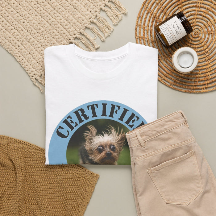 Certified Velcro Dog T-Shirt – Funny Puppy Badge Tee