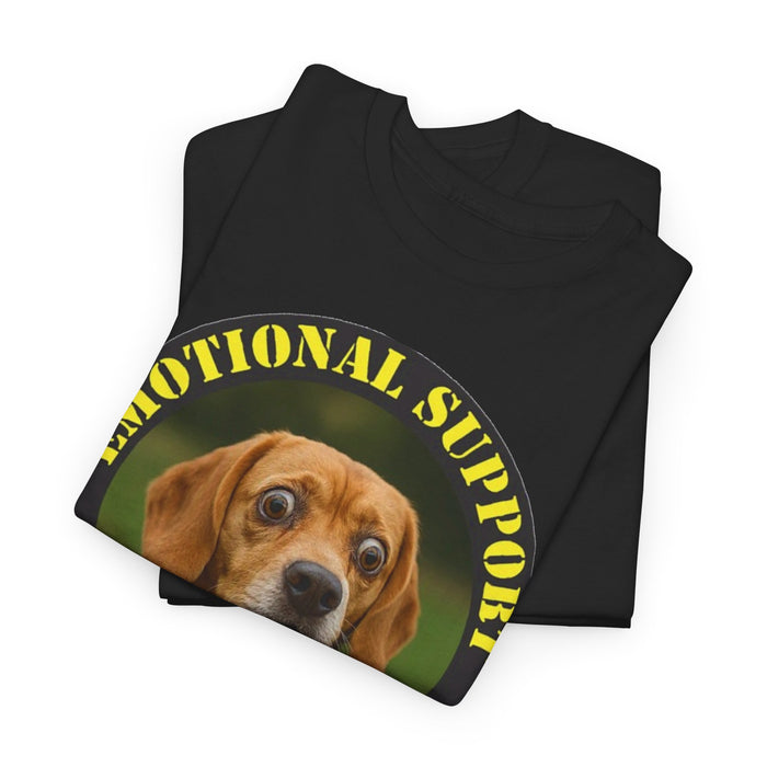 Emotional Support Human T-Shirt – Dog Photo Badge Tee