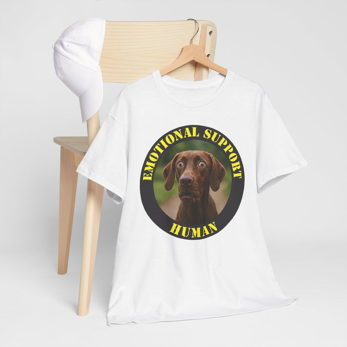 Emotional Support Human T-Shirt – Funny Dog Photo Tee for Pet Lovers