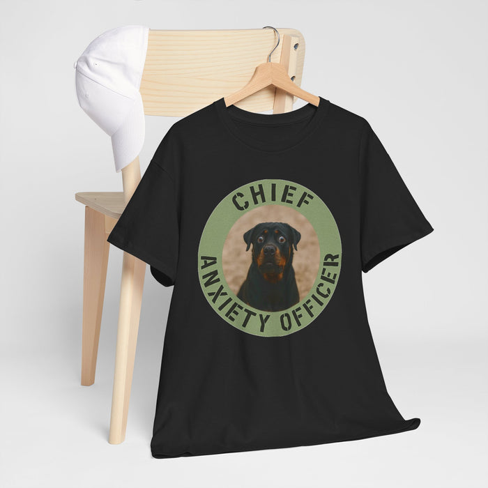 Chief Anxiety Officer Dog T-Shirt – Funny Rottweiler Pet Tee