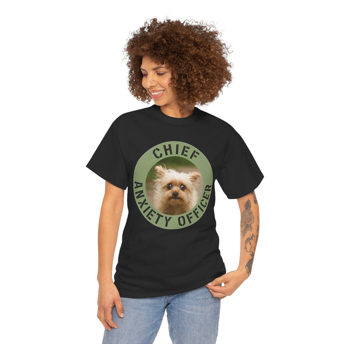 Chief Anxiety Officer T-Shirt — Cute Dog Graphic Tee for Dog Lovers