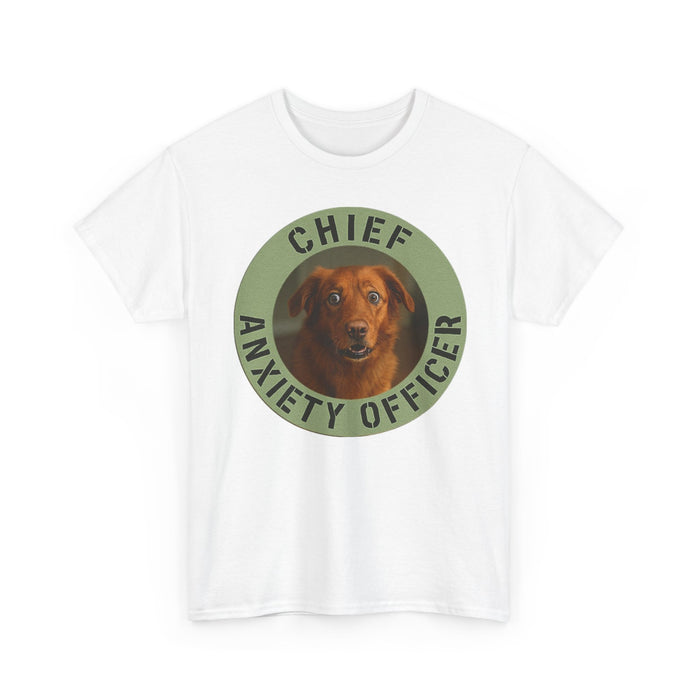 Chief Anxiety Officer T-Shirt – Cute Dog Graphic Tee for Dog Lovers