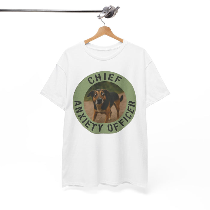T‑Shirt — "Chief Anxiety Officer" Dog Graphic Tee